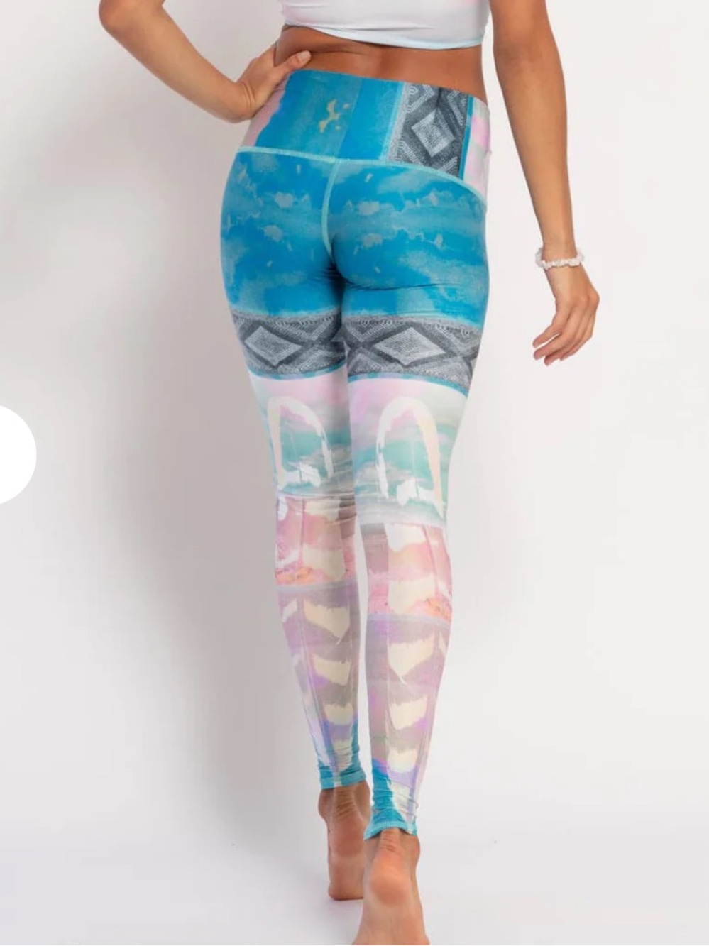 teeki Pastel Blue & Pink Tarot Magic Leggings